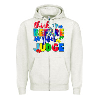 Oatmeal Heather think before you judge Zipper Hoodie - CowGirlArtShop