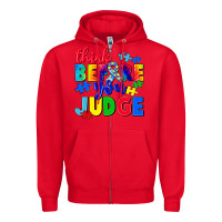 Think Before You Judge Zipper Hoodie | Teevron