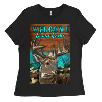 Black Western Buck Deer Garden Ladies Tee - LillyAllenDesigns