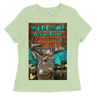 Matcha Western Buck Deer Garden Ladies Tee - LillyAllenDesigns