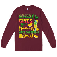 Burgundy when life gives you lemons make something Long Sleeve Tee - RanaPortraitStore