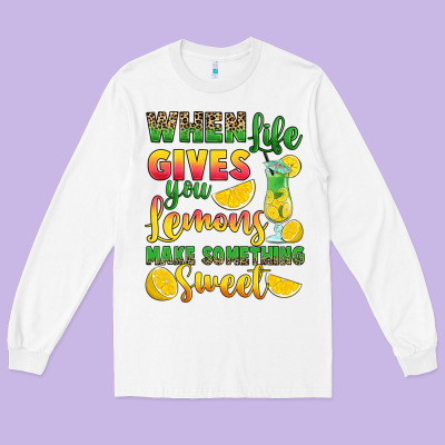 When Life Gives You Lemons Make Something Long Sleeve Tee Designed By Ranaportraitstore
