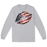 Moon Dust American Flag Lips Long Sleeve Tee - Bettercallsaul