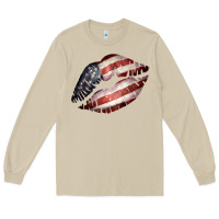 Mushroom American Flag Lips Long Sleeve Tee - Bettercallsaul