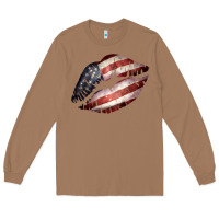 Toasted Coconut American Flag Lips Long Sleeve Tee - Bettercallsaul