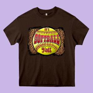 It's Softball Y'all Heavy Core Tee Designed By Lillyallendesigns