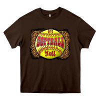 Chocolate Brown it's softball y'all Heavy Core Tee - LillyAllenDesigns