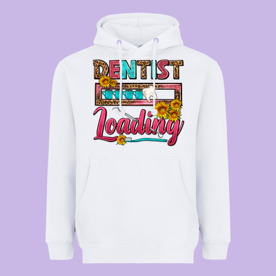 Dentist Loading With Coffee Mug Heavyweight Hoodie Designed By Fadigitalartstudio