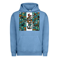 Pigment Pebble Blue easter Urban Hoodie - CowhideDigitalArt