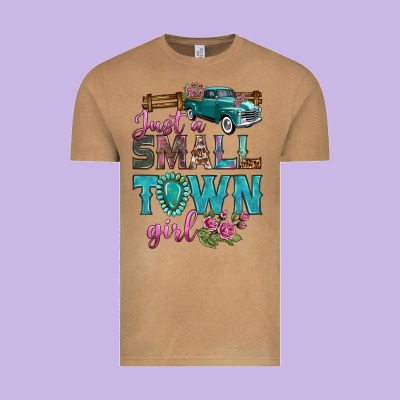 Just A Small Town Girl With Truck Vintage Tee Designed By Bundleandbundleshop