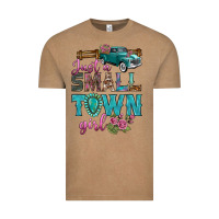 Vintage Coffee Just A Small Town Girl With Truck Vintage Tee - BundleAndBundleShop