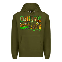 Army Green St. Patrick's Happy St. Patrick's Day camper Premium Hoodie - OliviaCreatesArt