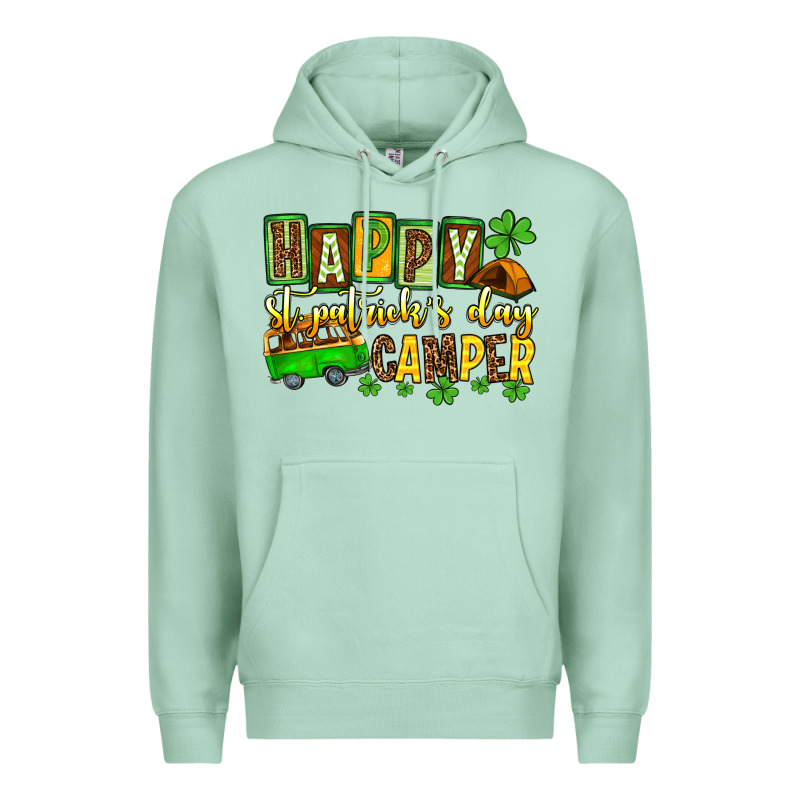 St. Patrick's Happy St. Patrick's Day Camper Premium Hoodie by OliviaCreatesArt | Teevron