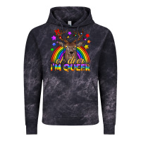 Cloud Black LGBTQ+ Oh Deer I'm Queer Vintage Hoodie - BundleAndBundleShop