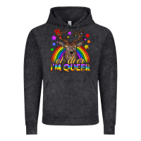 Vintage Black LGBTQ+ Oh Deer I'm Queer Vintage Hoodie - BundleAndBundleShop