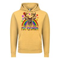 Vintage Mustard LGBTQ+ Oh Deer I'm Queer Vintage Hoodie - BundleAndBundleShop