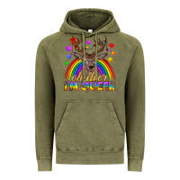 Vintage Olive LGBTQ+ Oh Deer I'm Queer Vintage Hoodie - BundleAndBundleShop