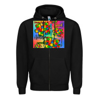 Black autism puzzle piece Zipper Hoodie - CowGirlArtShop