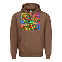 Chestnut autism puzzle piece Zipper Hoodie - CowGirlArtShop