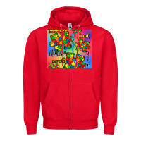 Red autism puzzle piece Zipper Hoodie - CowGirlArtShop