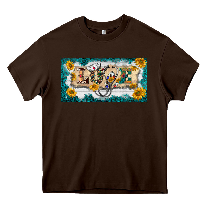 Western Love Nurse License Plate Template Heavy Core Tee by BarkalooDesign | Teevron