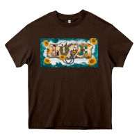 Chocolate Brown western love nurse license plate template Heavy Core Tee - BarkalooDesign