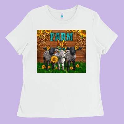 Western Baby Sheeps Farm Life Garden Ladies Tee Designed By Lillyallendesigns