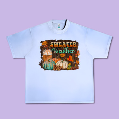 Sweater Weather Urban Heavy Tee Designed By Bundleandbundleshop