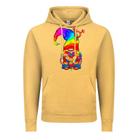 Vintage Mustard LGBTQ+ Pride Gnome With Heart Balloon Vintage Hoodie - BundleAndBundleShop