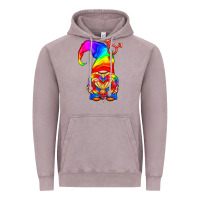 Vintage Zinc LGBTQ+ Pride Gnome With Heart Balloon Vintage Hoodie - BundleAndBundleShop