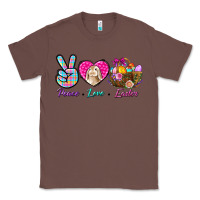 Chestnut Peace Love Easter Classic Tee - BundleAndBundleShop