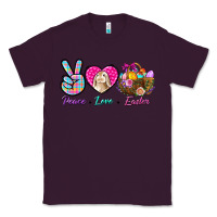 Plum Peace Love Easter Classic Tee - BundleAndBundleShop