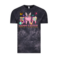 Cloud Black Happy Easter Dental And Egg Vintage Tee - BundleAndBundleShop
