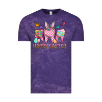 Cloud Purple Happy Easter Dental And Egg Vintage Tee - BundleAndBundleShop