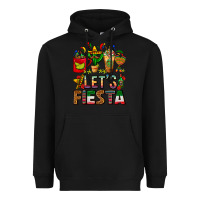 Black Let's Fiesta Mexico Coffee Cups With Cactus Heavyweight Hoodie - FaDigitalArtStudio