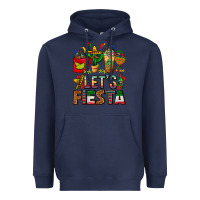 Navy Let's Fiesta Mexico Coffee Cups With Cactus Heavyweight Hoodie - FaDigitalArtStudio