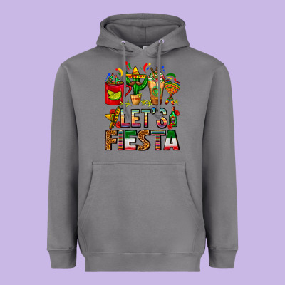 Let's Fiesta Mexico Coffee Cups With Cactus Heavyweight Hoodie Designed By Fadigitalartstudio