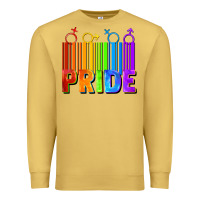 Antique Gold Pride Barcode Premium Sweatshirt - FaDigitalArtStudio