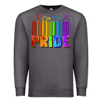 Charcoal Heather Pride Barcode Premium Sweatshirt - FaDigitalArtStudio