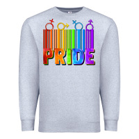 Heather Grey Pride Barcode Premium Sweatshirt - FaDigitalArtStudio