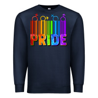 Navy Pride Barcode Premium Sweatshirt - FaDigitalArtStudio
