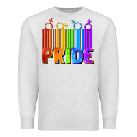 Oatmeal Heather Pride Barcode Premium Sweatshirt - FaDigitalArtStudio