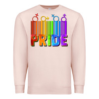 Pale Pink Pride Barcode Premium Sweatshirt - FaDigitalArtStudio