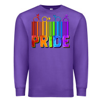 Purple Pride Barcode Premium Sweatshirt - FaDigitalArtStudio
