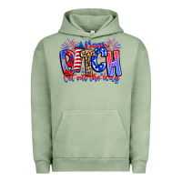 Pigment Oil Green boom bitch get out the way Urban Hoodie - CowhideDigitalArt