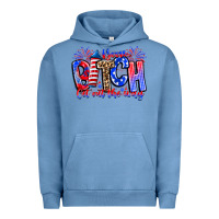 Pigment Pebble Blue boom bitch get out the way Urban Hoodie - CowhideDigitalArt