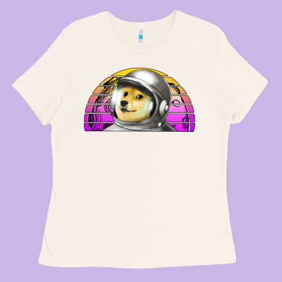 Dogecoin To The Mars Ladies Tee Designed By Jasminsmagicworld