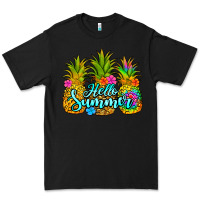 Black hello summer pineapple Premium Tee - Jasminsmagicworld