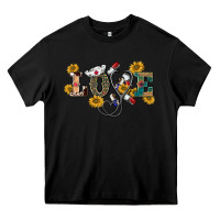 Black western love nurse Heavy Core Tee - BarkalooDesign