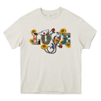Cream western love nurse Heavy Core Tee - BarkalooDesign
